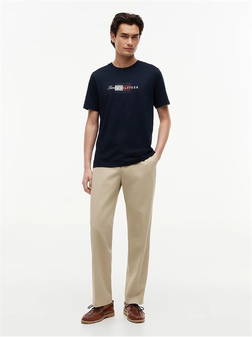 T-shirt in jersey con grafica bandiera TOMMY HILFIGER | MW0MW43226/DW5